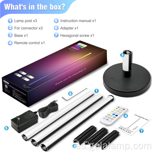 Lámpara de piso RGB de luz de inicio inteligente